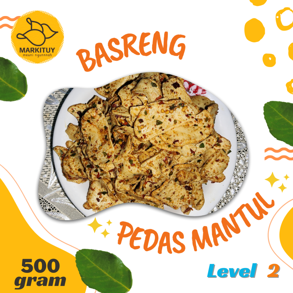 

MARKITUY LVL 2 - Basreng Pedas Mantul Daun Jeruk - 500 gram