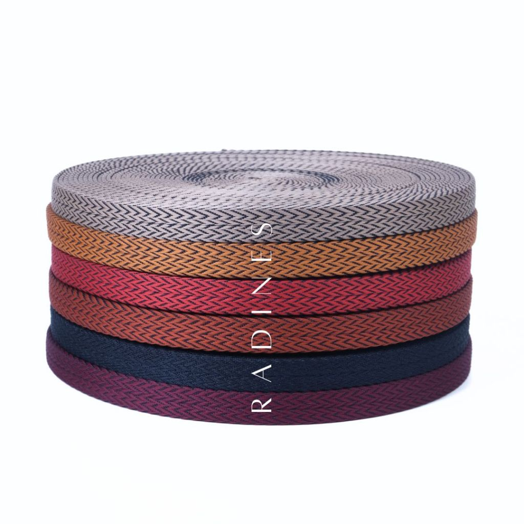 Webbing Bisban 2 cm POLYESTER / KATUN PREMIUM Tali Sandal Motif Notice
