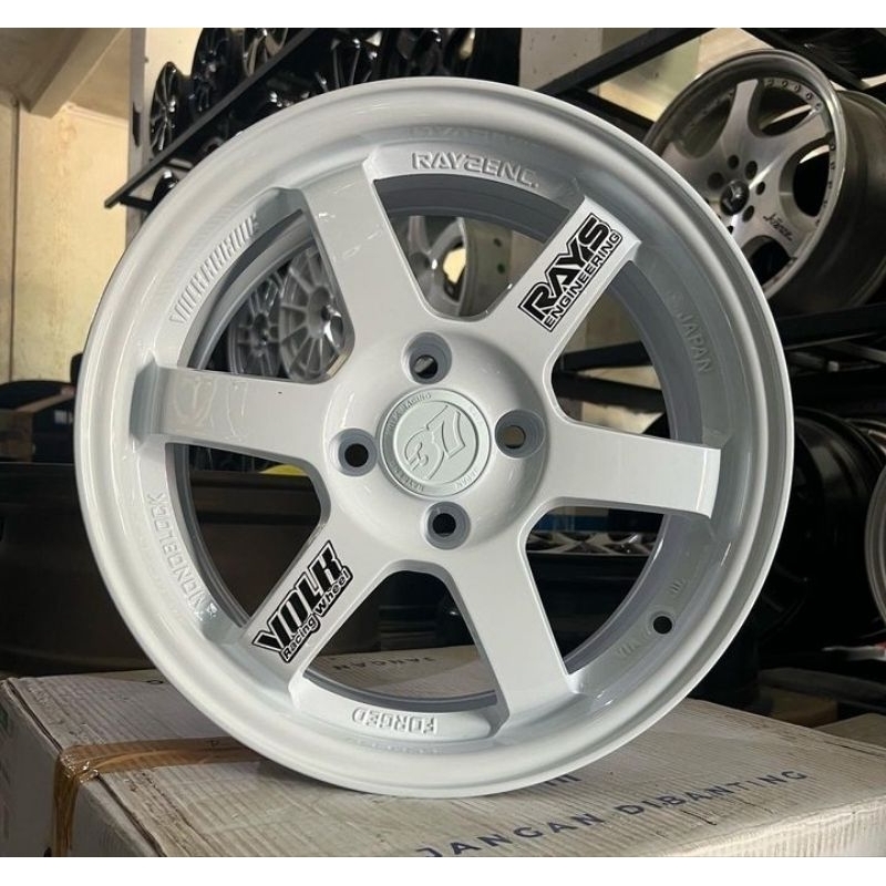 velg TE 37 pcd 4x100 ring 15 velg mobil brio.agya.yaris.jazz.mobilio dll