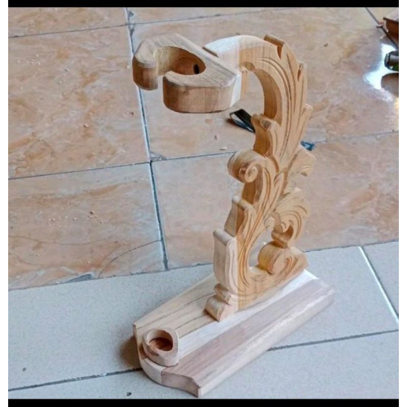 Blawong duduk ukiran kayu jati