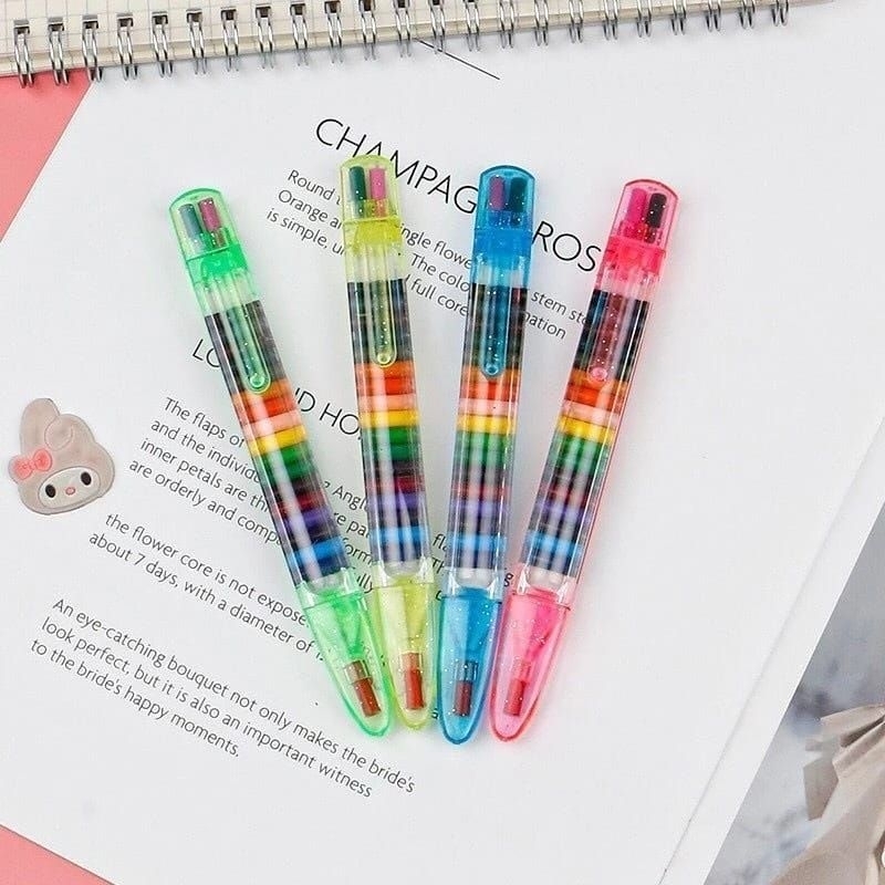 

Crayon Pen Susun Isi 20 Warna / Pensil Crayon Susun Warna Terang