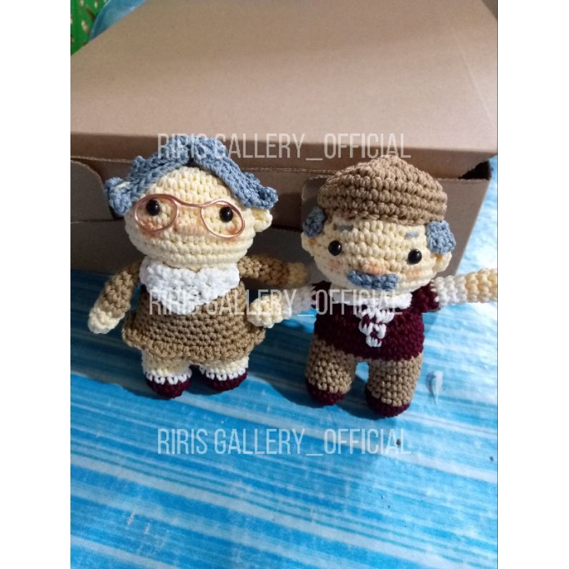 AMIGURUMI / BONEKA RAJUT kakek nenek 10cm