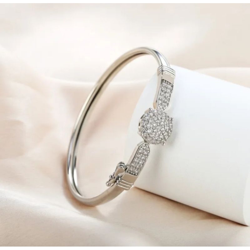 gelang bangle emas putih 17K