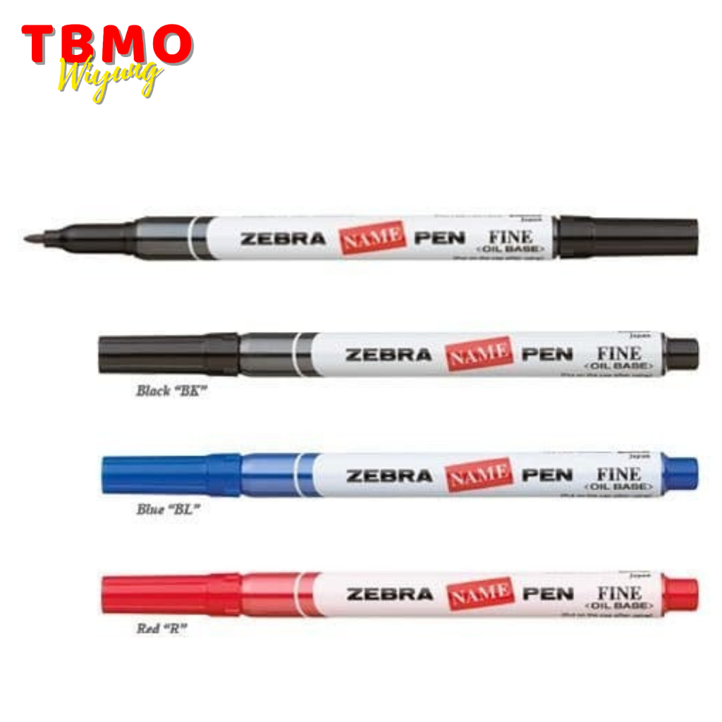 

TBMO Spidol Namepen Fine Marker Zebra Spidol Permanent - Pcs