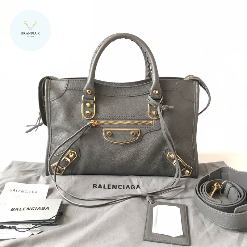 BALENCIAGA Small city edge Grey GHW