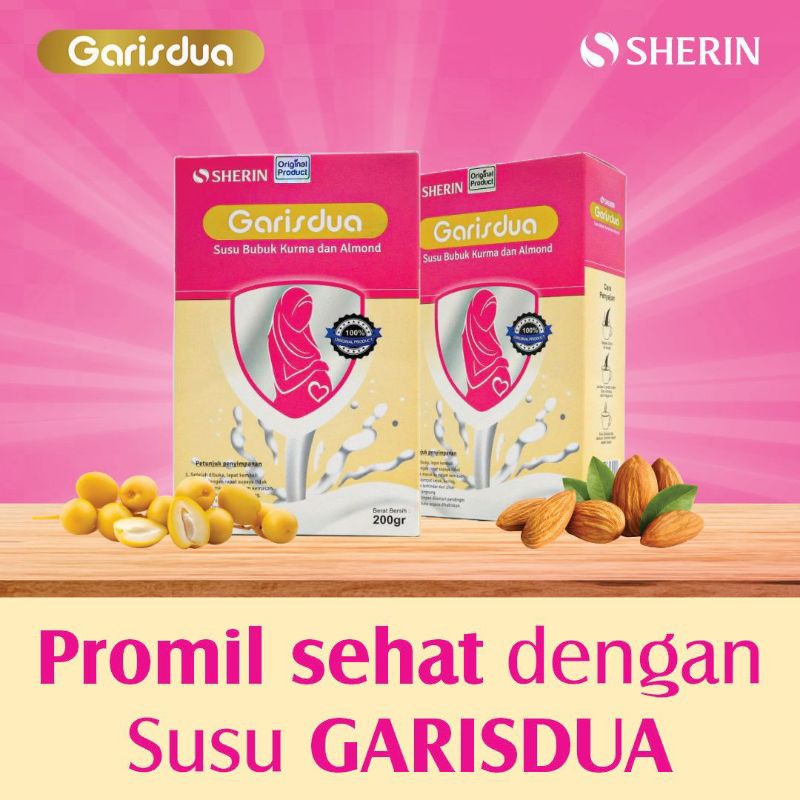 SHERIN Susu Garis Dua Susu Promil Pria Wanita Susu Promil Garis Dua Original 200 Gram Halal BPOM