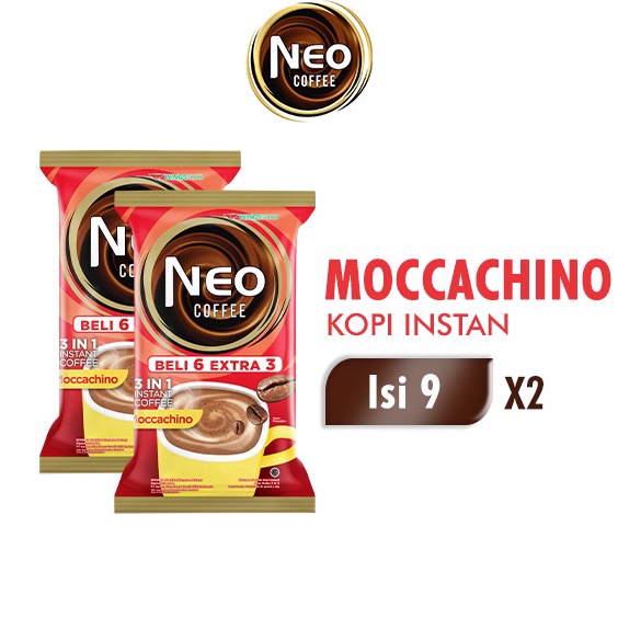 

QGPW8328 9.9 BRANDS FESTIVAL Neo Coffee Kopi Instan Moccachino Pack 20 gr isi 6 + 3 pcs x2