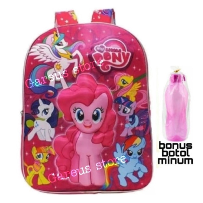 ✨SHOPEE MALL✨ tas sekolah anak perempuan // tas ransel anak karakter litlle pony 3D // tas anak pere