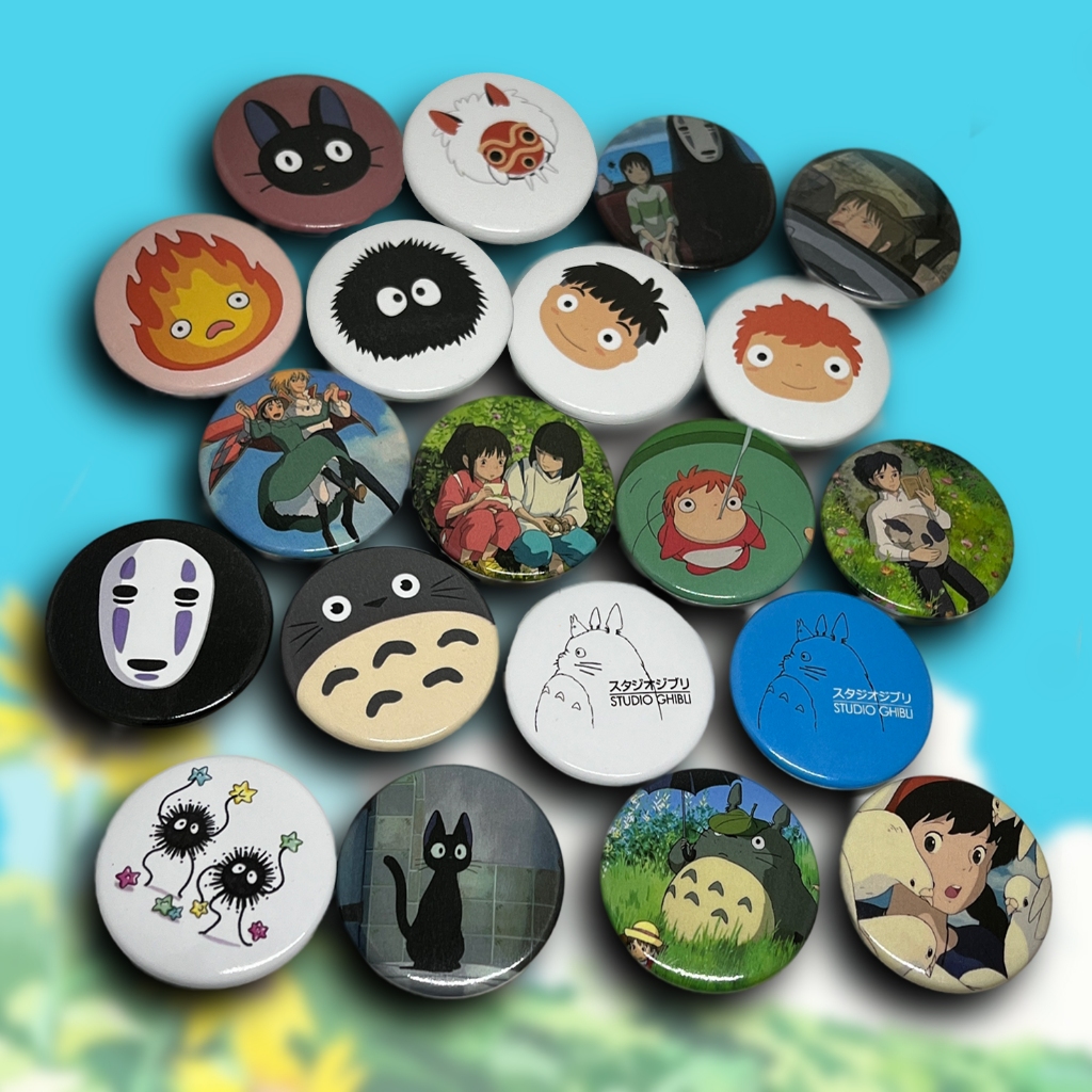 Ghibli Aesthetic Pin Button