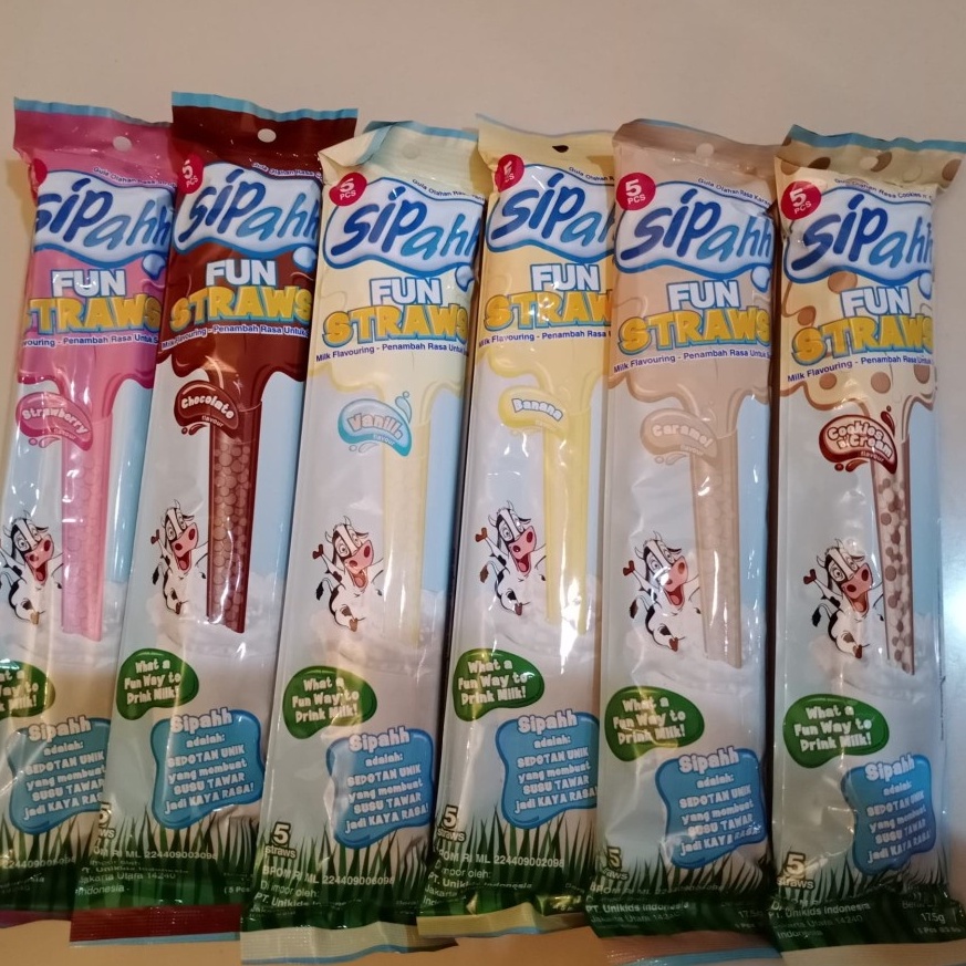 

✦MURAH LEBAY✦ Sedotan Sipahh Fun Straws / Sedotan Rasa isi 5