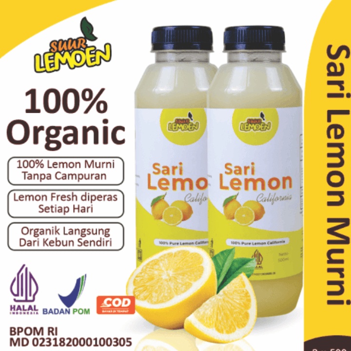 

QYGF1519 ORIGINAL% 1 Liter Fresh Sari Lemon Murni Jus Untuk Diet Pelangsing Badan Detox Alami Dengan Bahan Lemon California by Suur Lemoen ID