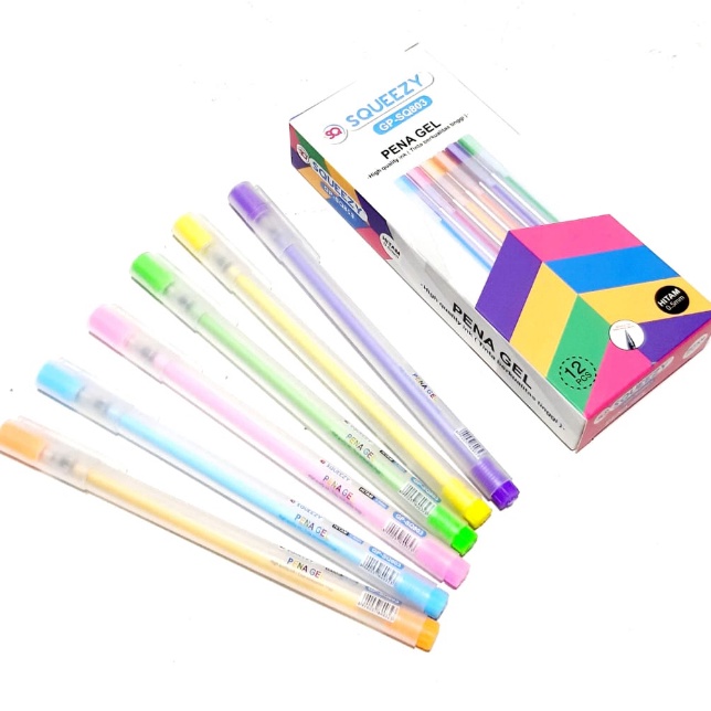 

Terbatas HARGA GROSIR (1kotak/12pcs ) PULPEN GEL PEN BODY MATTE COLOR 0.5MM ( HITAM )