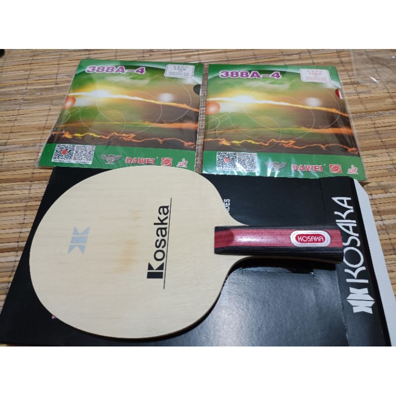 PAKET BET TENIS MEJA KOSAKA HANDLE MODEL AMULTART PLUS DAWEI 388A-4 ORIGINAL