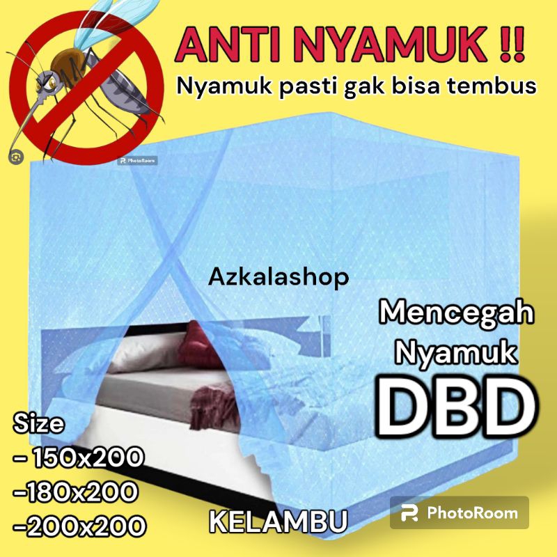 kelambu kotak ukuran jumbo 200x200cm / kalambu gantung/ kelambu kotak / kelambu nyamuk / kelambu tid