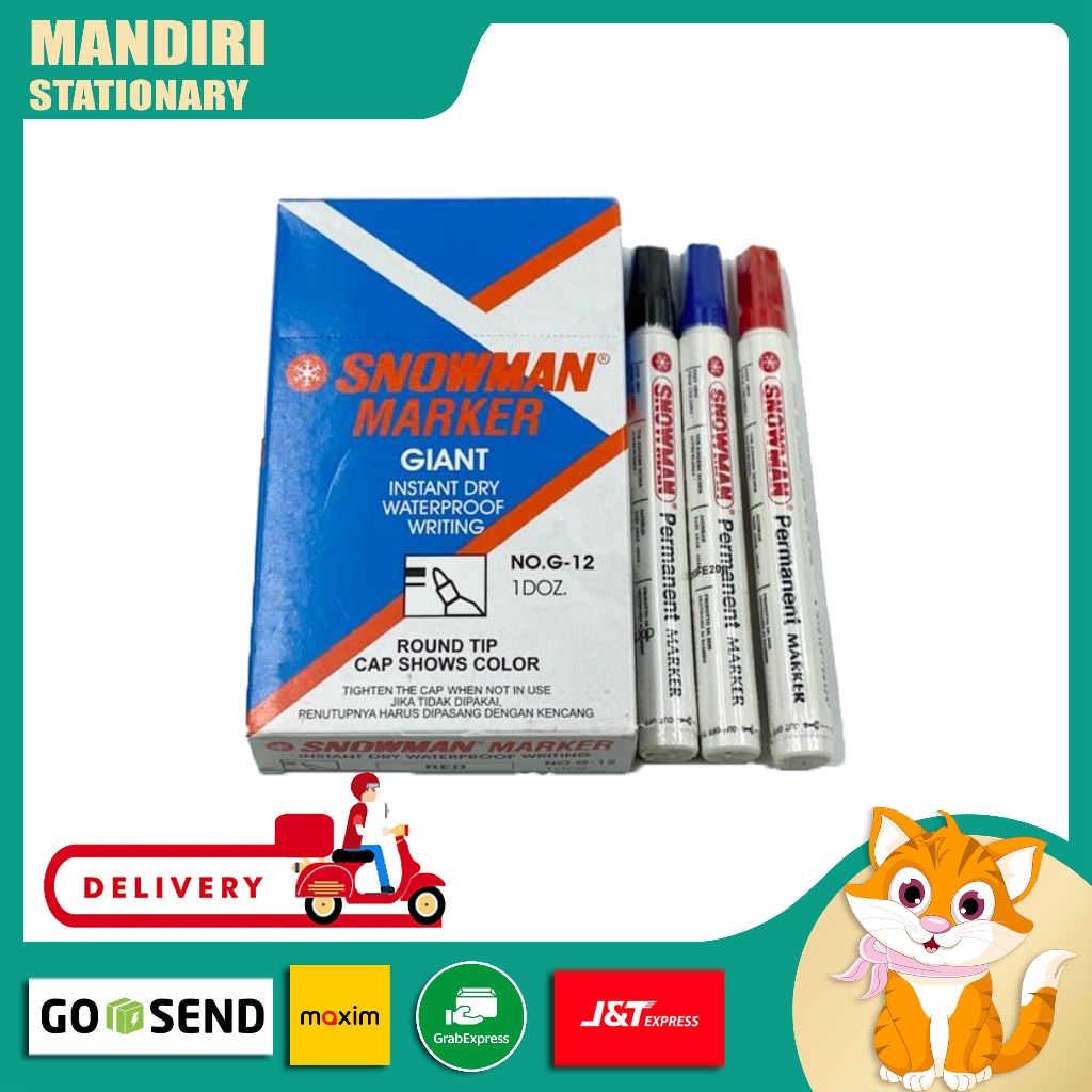 

Spidol Snowman Permanent G-12 / Snowman Permanent Marker