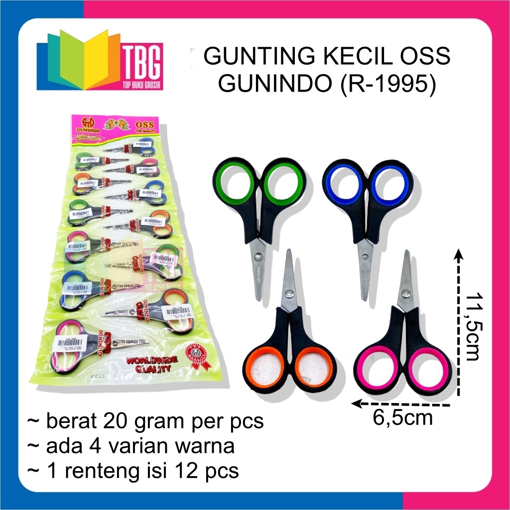 

1 PCS GUNTING KECIL OSS GUNINDO / GUNTING KECIL / PEMOTONG KERTAS (R-1995)