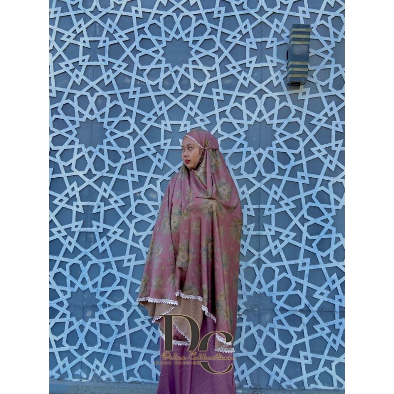 Mukena Dewasa silk armani premium motif bunga gede/bunga kecil