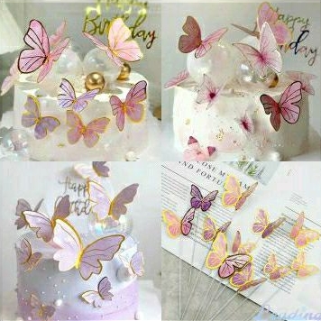 TOPPER KUPU KUPU/TOPPER BUTTERFLY/TOPPER BUKET/TOPPER KUE