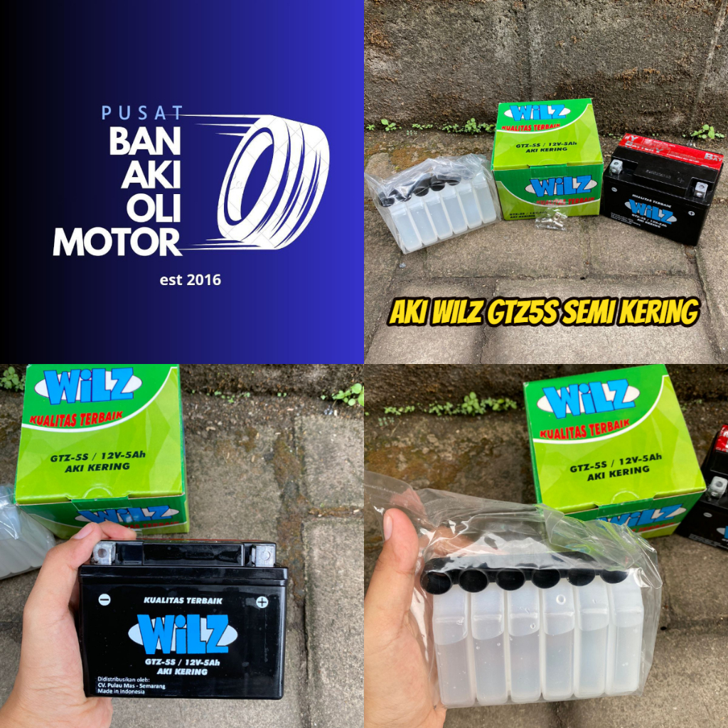 AKI GTZ-5S WILZ //AKI MOTOR  SEMI KERING WILZ GTZ5S GTZ5-S 12V 5AH | AKI BEAT AKI KARISMA AKI VARIO