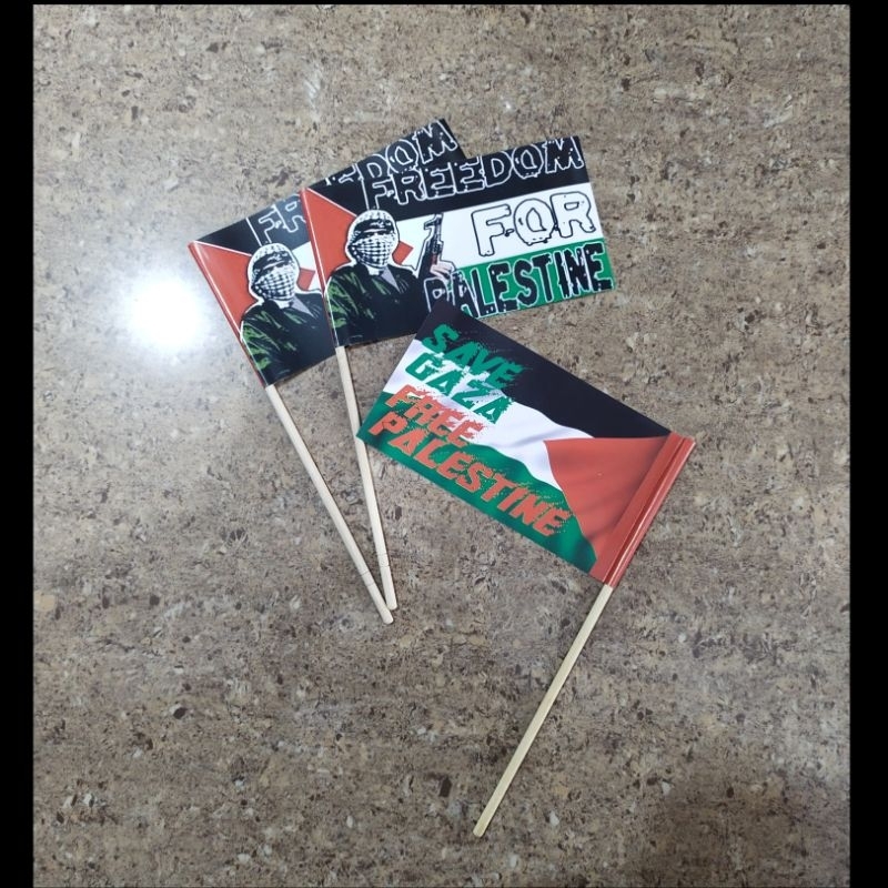 Bendera mini palestina gagang