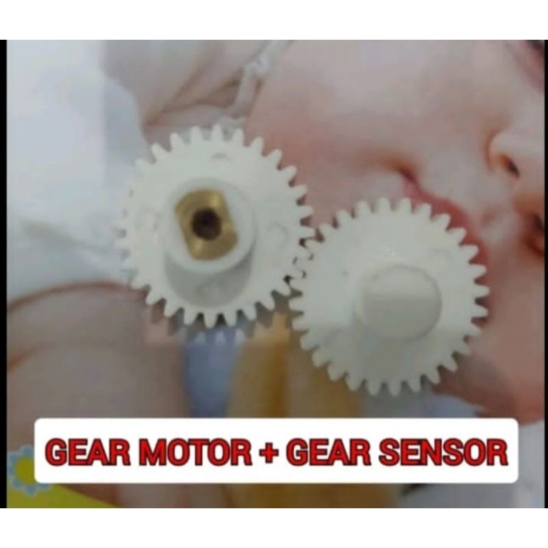 gear motor plus gear sensor mesin ayunan listrik bayi OTO POPO POLO