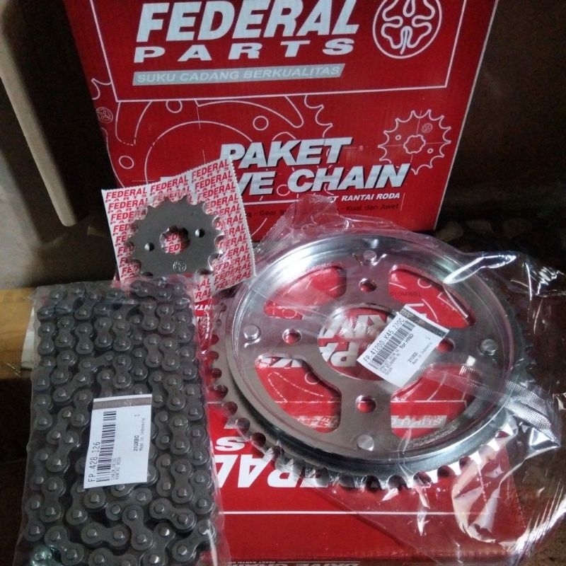 Girset Gear Gir Set Honda CB150R CB 150R 150 R FEDERAL FP-412P0-K45-220C LAMA OLD 4 LUBANG Gearset G