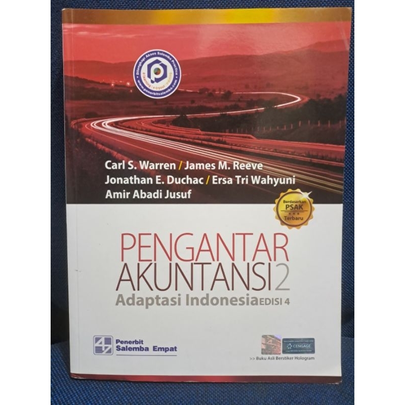 Pengantar Akuntansi 2 Adaptasi Indonesia Edisi 4 - Carl S. Warren Original Salemba Empat Preloved