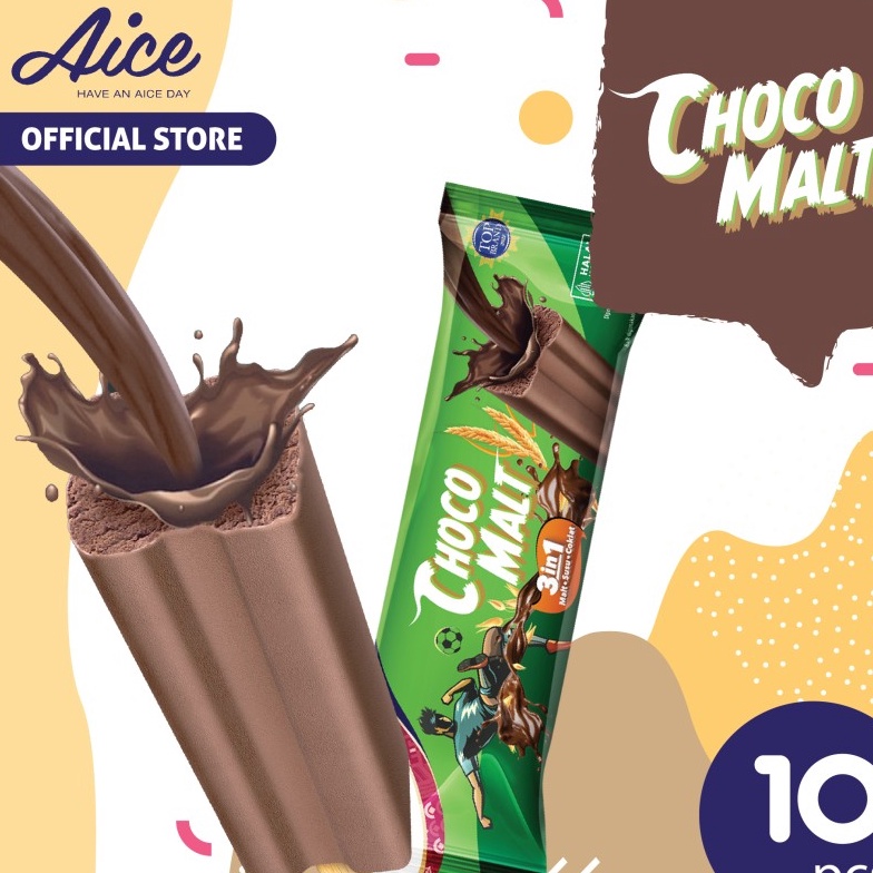 

PJVF6171 Terlaku.../ AICE Ice Cream Choco Malt Eskrim Isi 10pcs