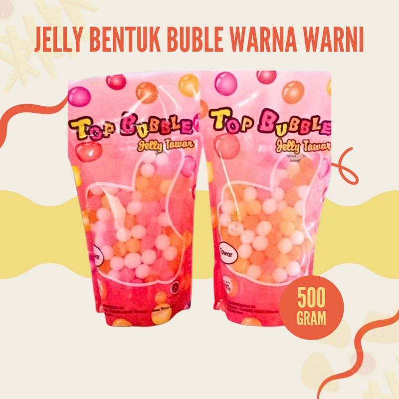

topping jelly bentuk bubble warna warni