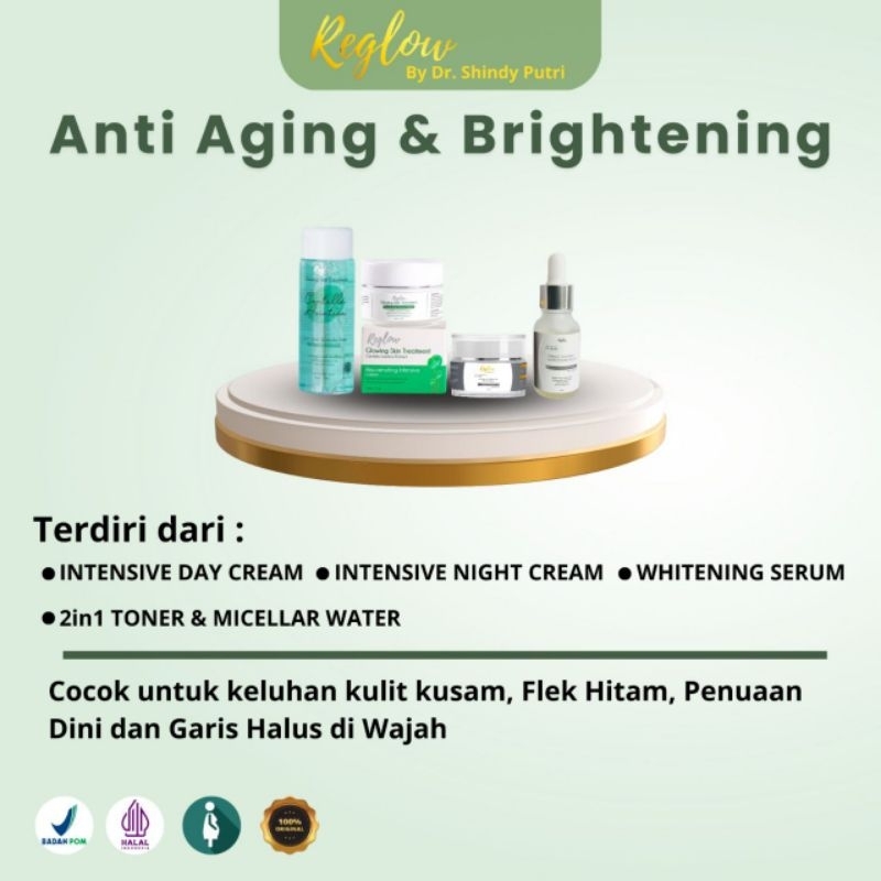 skincare reglow dr.shindy anti aging & brightening asli reseller resmi