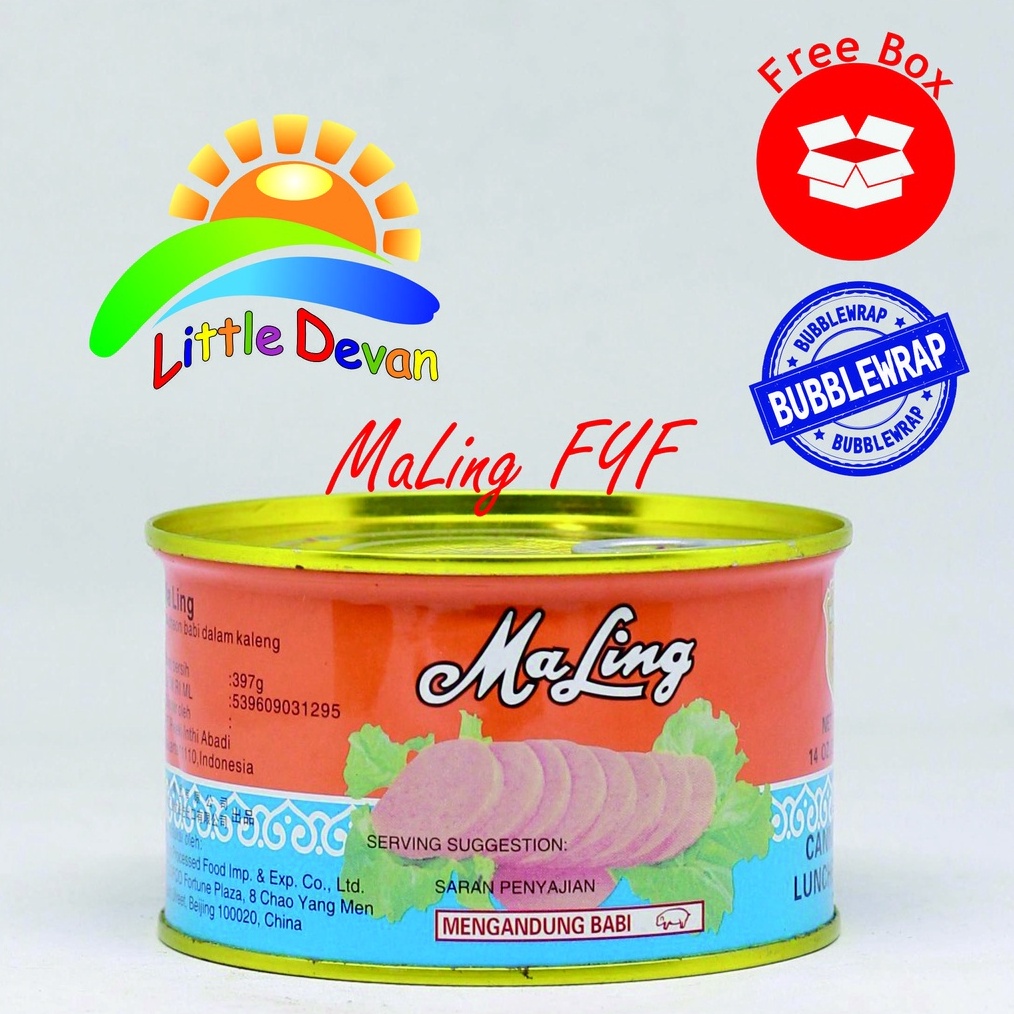 

Import ✨Terbaik✨ ma ling ham / maling ham kaleng FYF 397gr non halal exp '24 