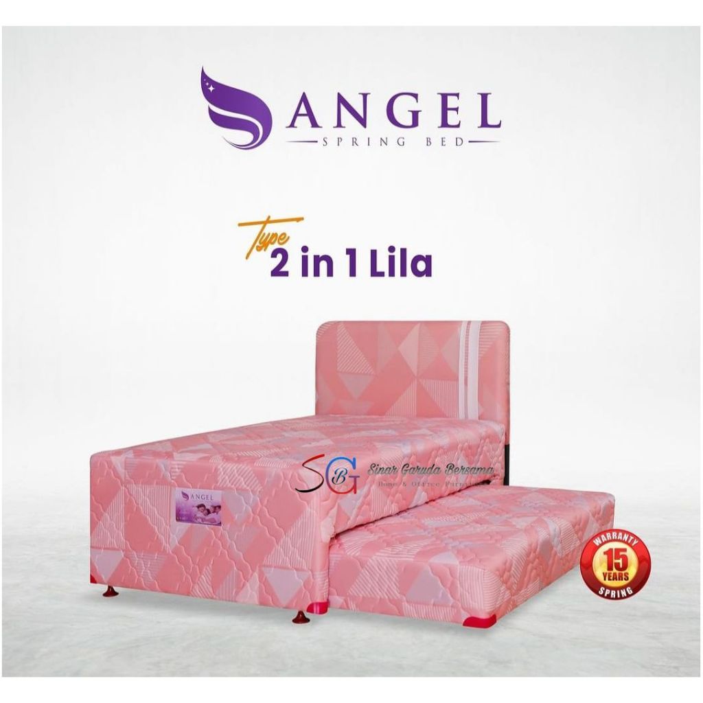 [TERBARU] KASUR 2IN1 KASUR SORONG ANAK PEREMPUAN / KASUR DORONG ANAK CEWEK WARNA PINK MERK ANGEL