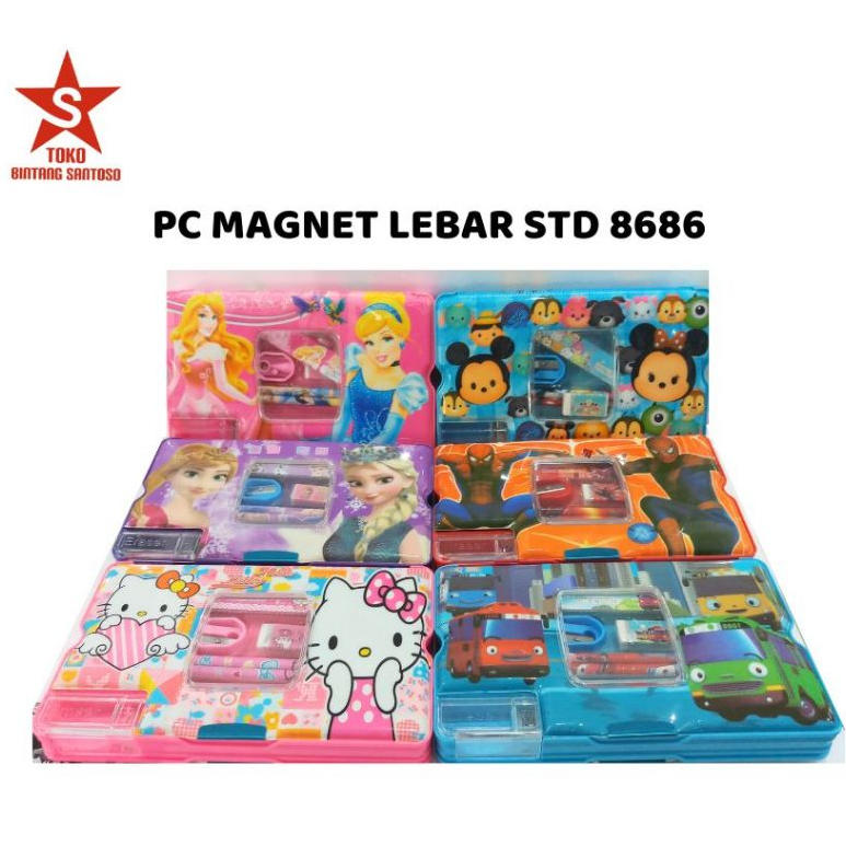 

PC MAGNET LEBAR STUDY 8686 / Pencil Case Magnet / Kotak Pensil Magnet Karakter Jumbo / Tempat Pensil