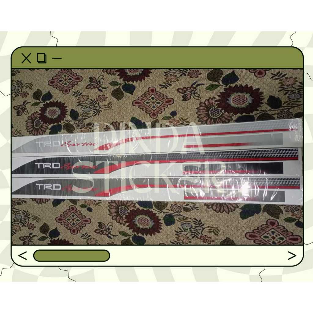 Stiker TRD Sportivo Toyota Fortuner All Type Sticker mobil Toyota Stiker Lis body samping