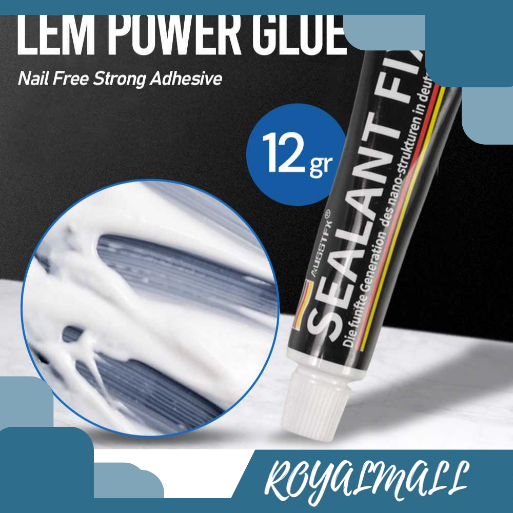 Lem Power Glue Nail Free Strong Adhesive 12 gr / Lem Glue Perekat Dinding Tembok Besi Kaca Retak Mul