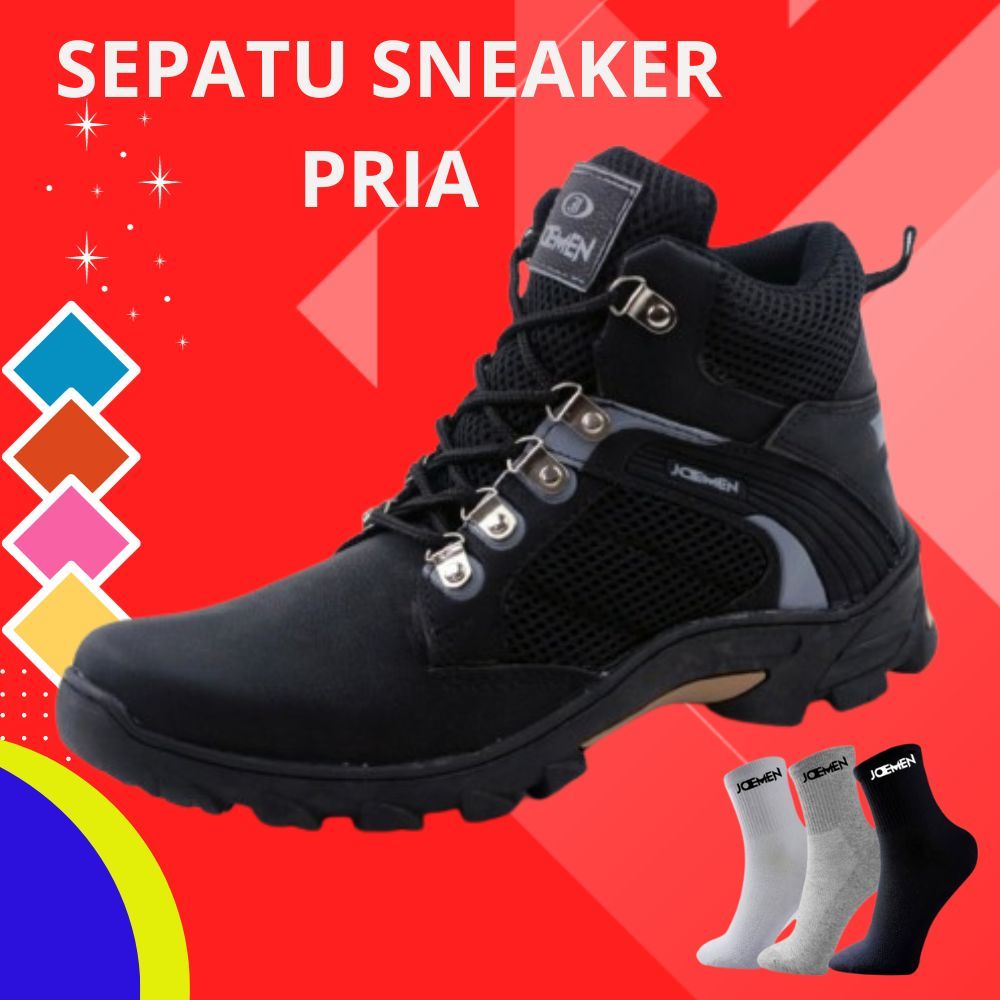 sepatu boots pria casual import korea style terbaru