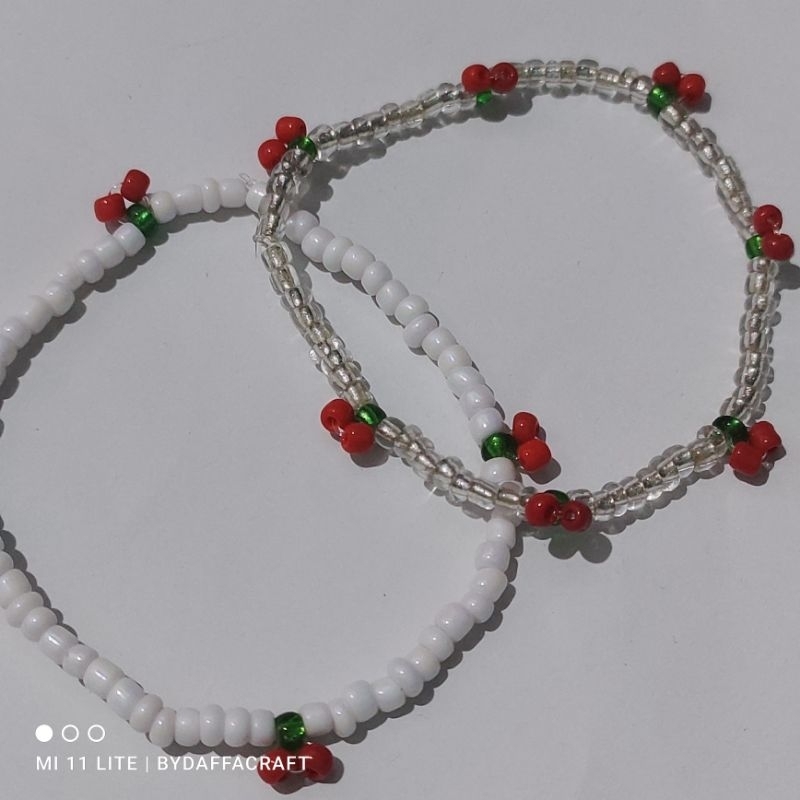 CHERRY BRACELET BEADS / GELANG MANIK CHERRY