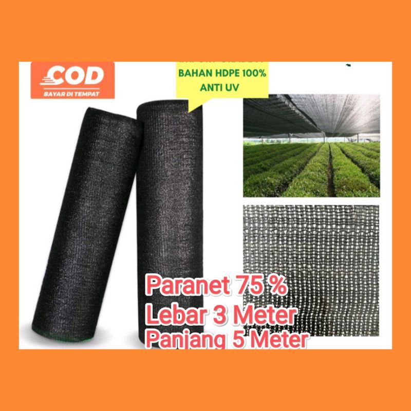 Paranet 75 Persen Panjang 5 Meter Lebar 3 Meter