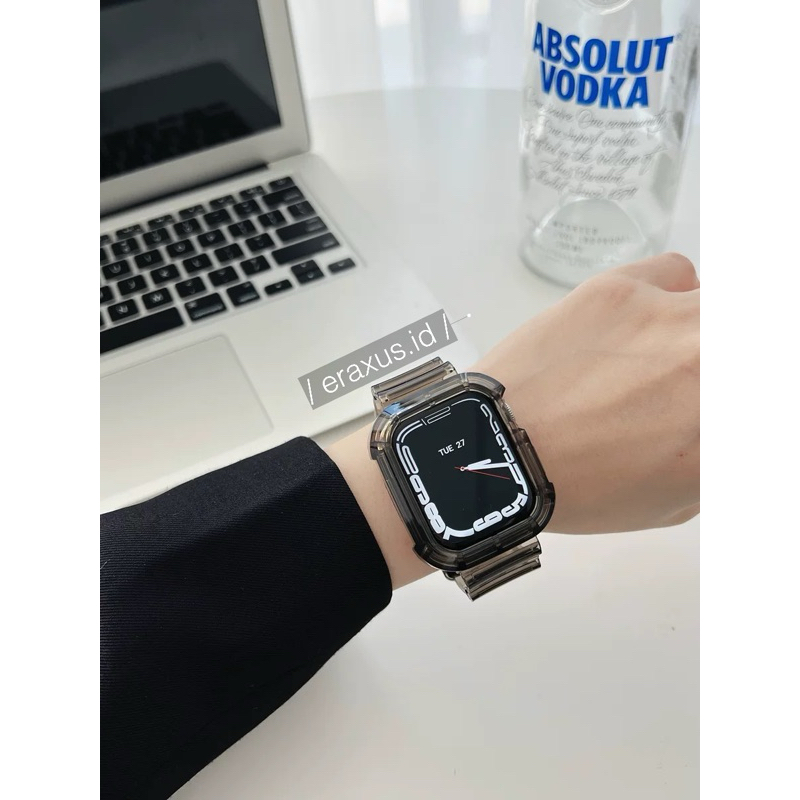 Eraxus Transparant strap iWatch Series 1 2 3 4 5 6 SE 7 8 Ultra T900 T500 T55 HW22 PRO Series IWO Se