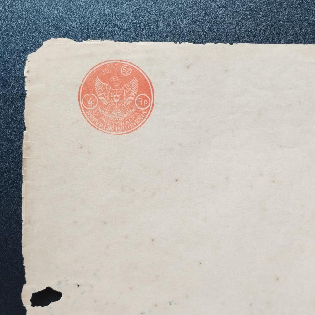 

Kertas Segel Rp 4 Tahun 1962 Ukuran Single