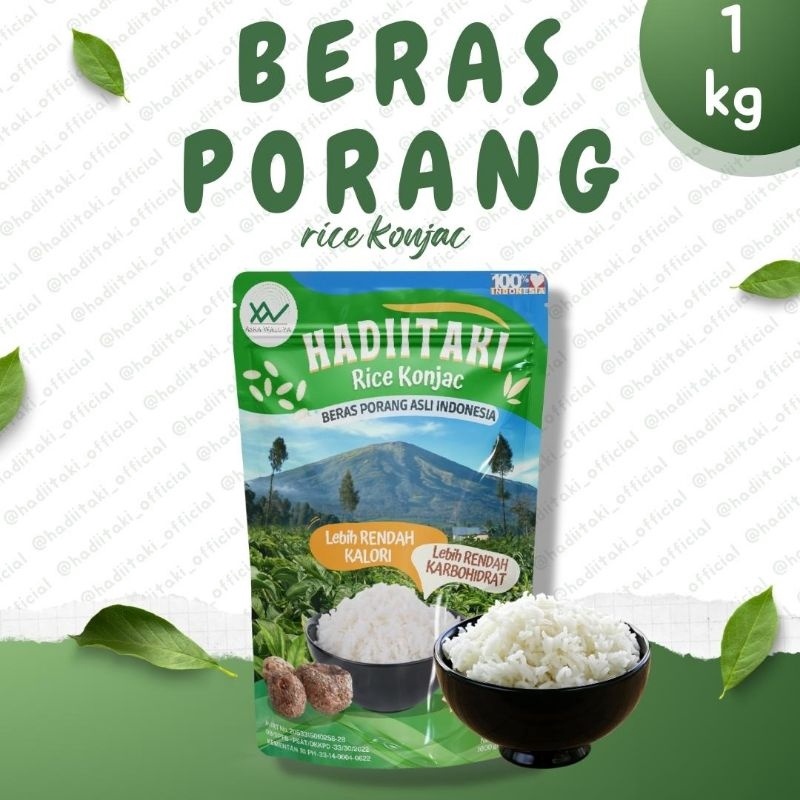 

Bisa COD HADIITAKI Beras Porang 1 KG - Shirataki/Konjac Rice grosir