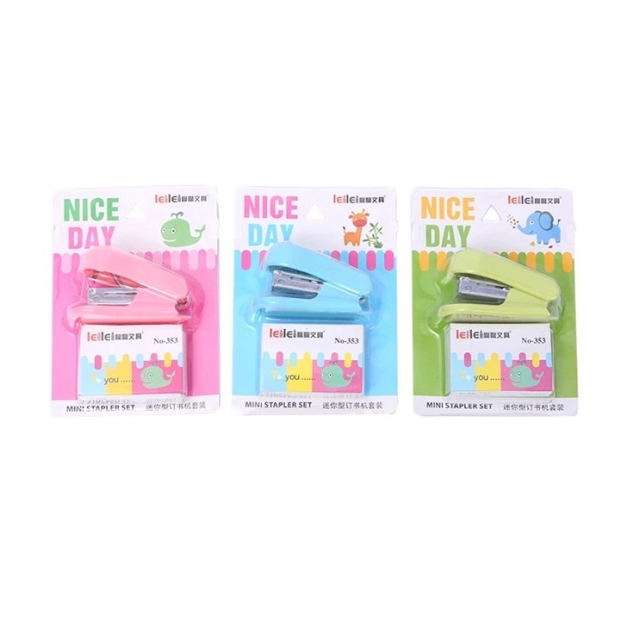 

STAPLER SET KECIL / STAPLES MINI SET KARAKTER ANIMAL / HEKTER