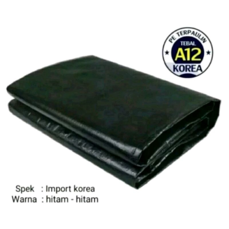 Terpal hamparan gabah padi uk 4x6 hitam