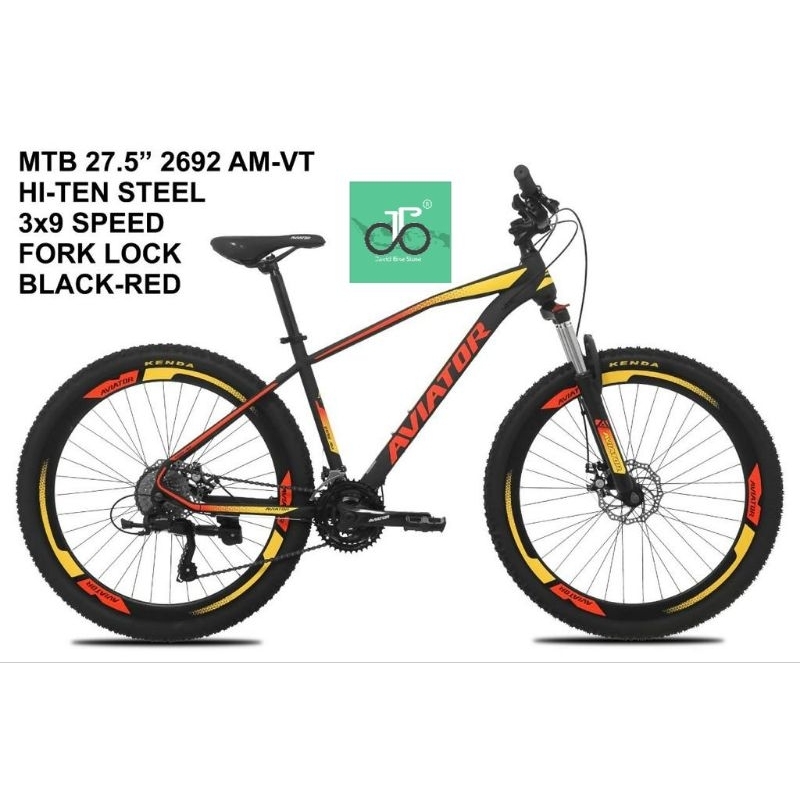 Sepeda MTB 27.5" Aviator 2692 AM VT Terbaru AT 2692 AM VT