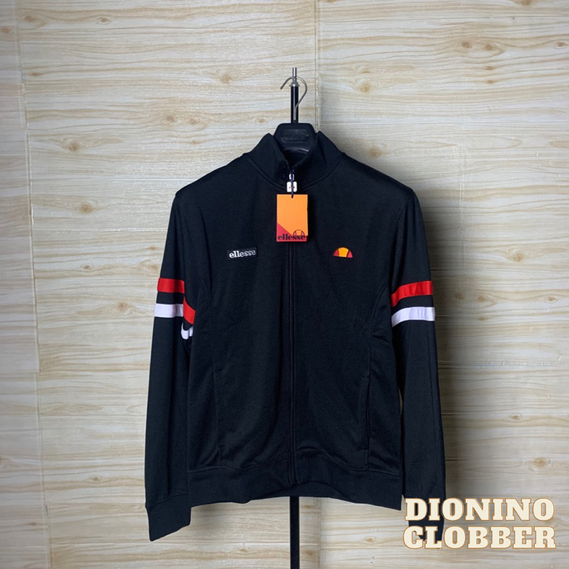 Ellesse Roma Tracktop In Black/Red/White Originals