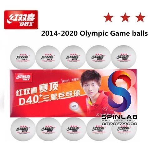 ✨Original✨ Bola Pingpong Tenis Meja DHS D40+ Bintang 3 Ding Ning grosir