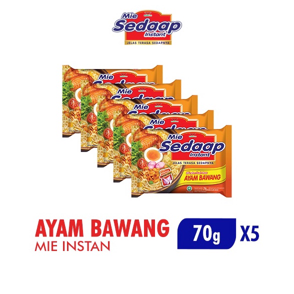 

Star 7.7 Sedaap Mie Instan Ayam Bawang Bag 70 gr x5