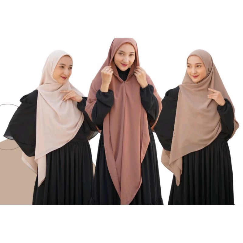 KHIMAR INSTAN ZIPPER/KHIMAR ZIPPER JUMBO/JILBAB SEGIEMPAT INSTAN JUMBO HIJAB SYARI INSTAN/KHIMAR+CAD