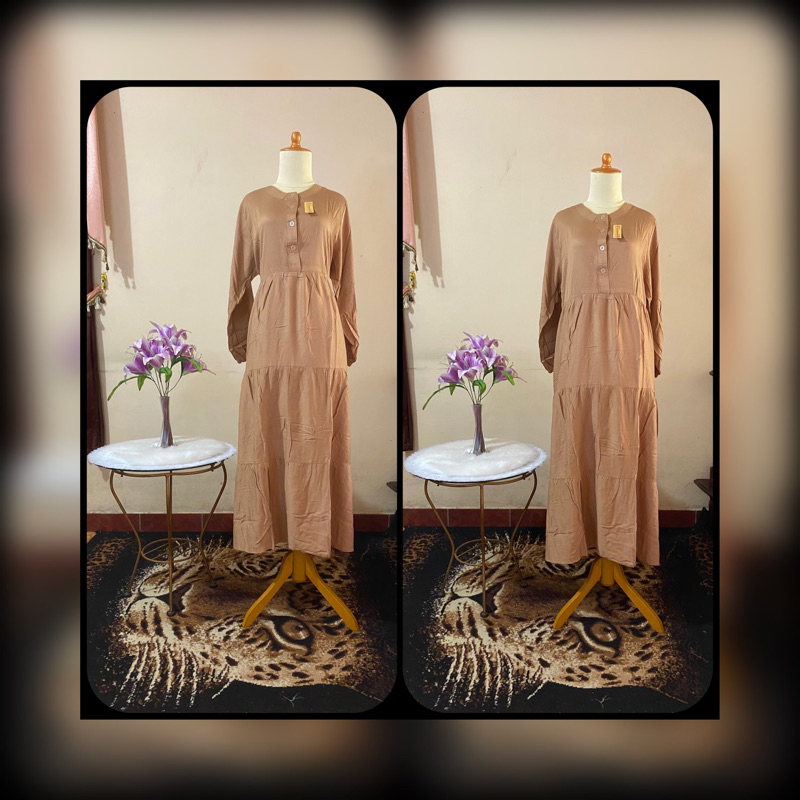 Arnetta Midi / Arnetta Midi Rayon Twill Ori / Midi Rayon / Midi Dress Rayon Twill