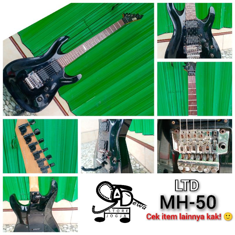 LTD MH50 BLACK GITAR METAL GUITAR ROCK ELEKTRIK